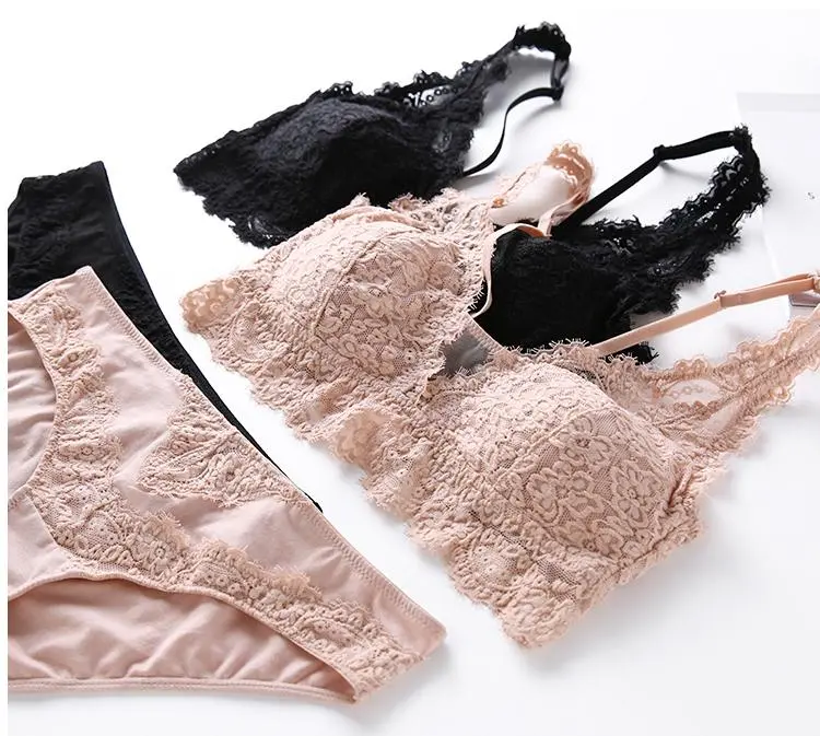 Jacquard High-Waist Lingerie Set