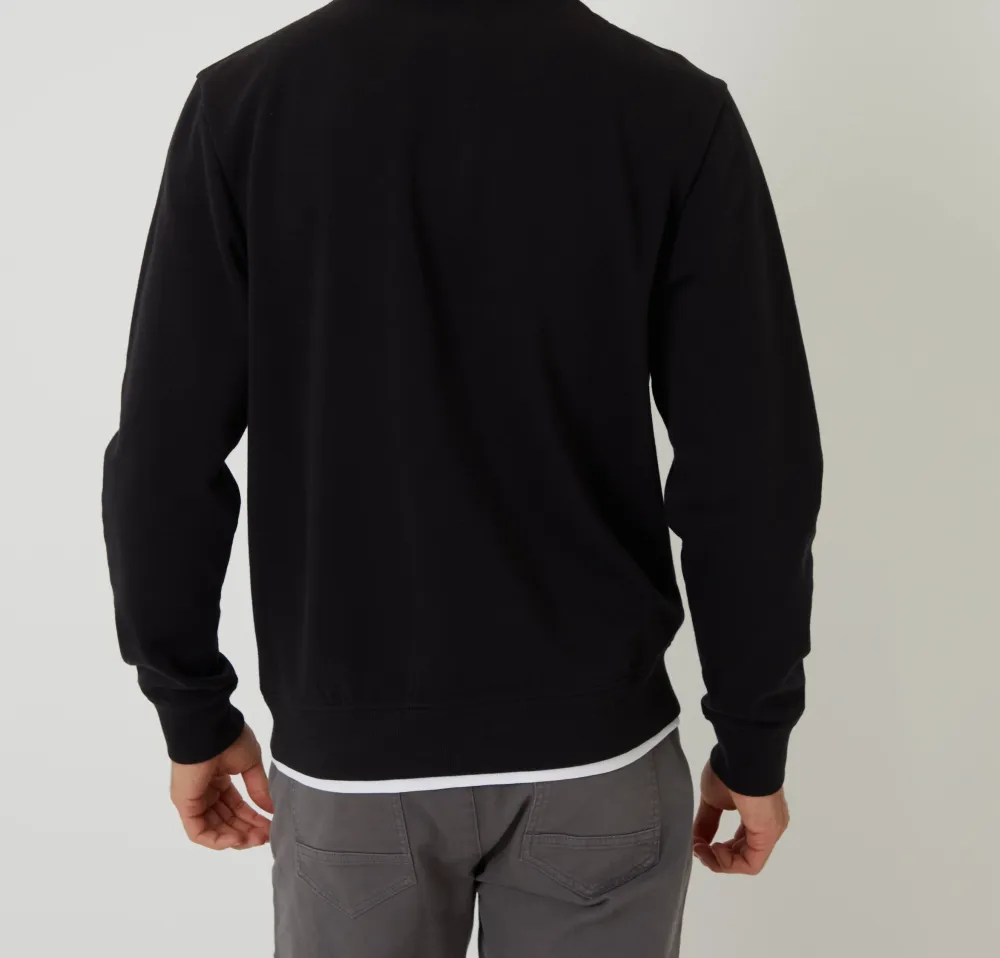 Men's Black Quarter-Zip Sweatshirt