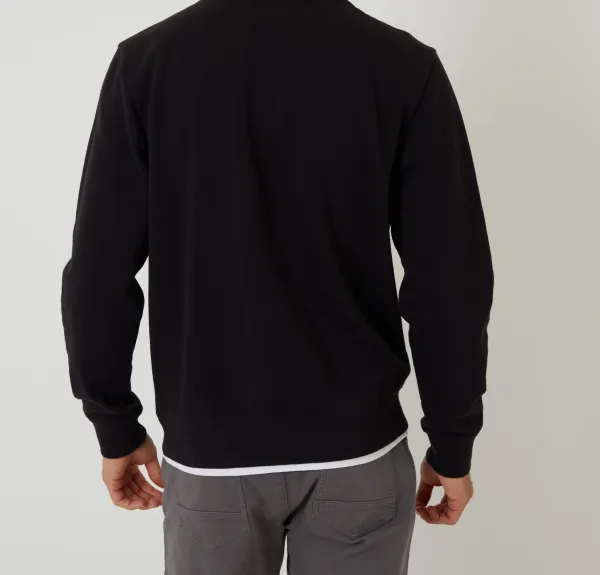 Men's Black Quarter-Zip Sweatshirt