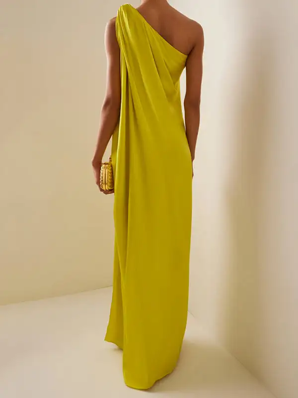 Shoulder Sleeveless Maxi Dress