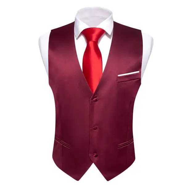 Solid V Neck Formal Dress Vest
