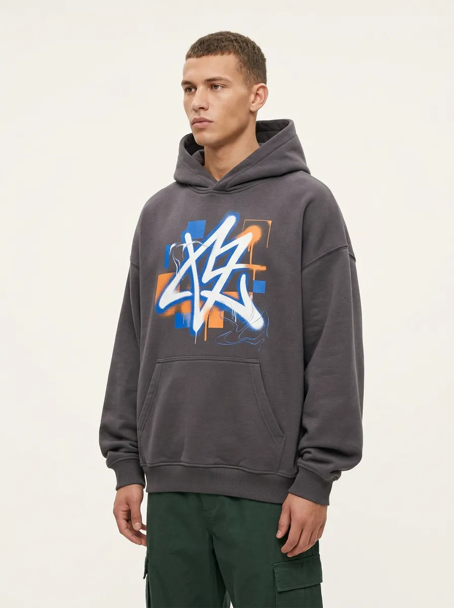 Unisex Streetwear A1 Graffiti Graphic Hoodie