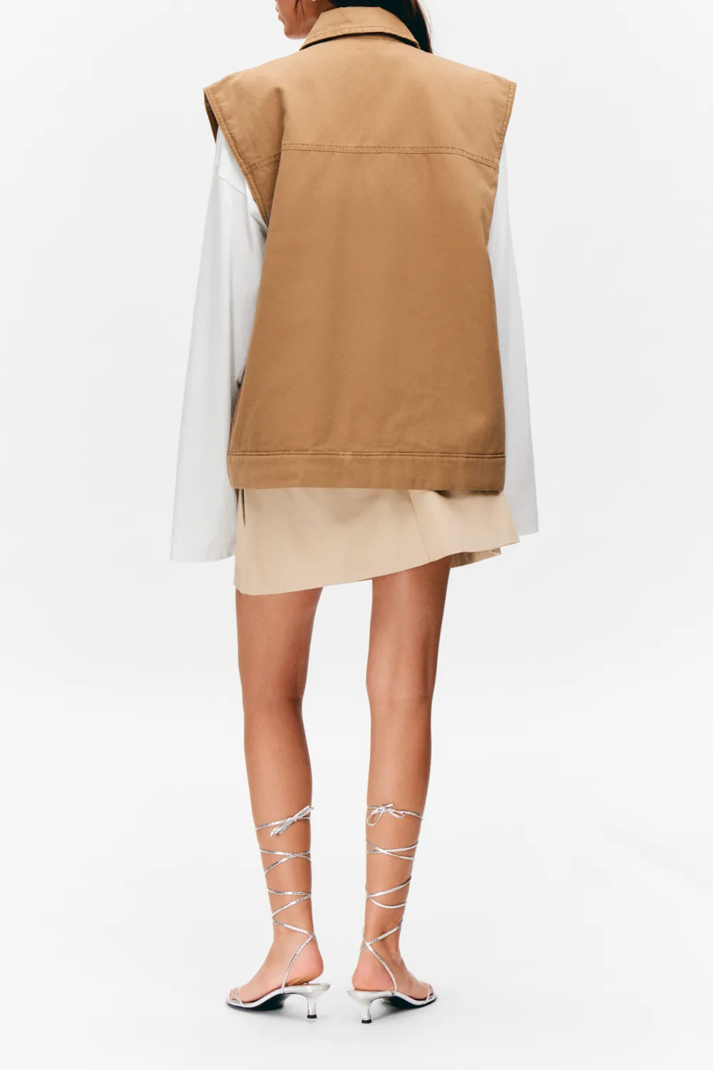 Canvas Zip Up Vest