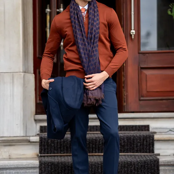 Long Sleeve Crew Neck Slim Fit Knit Sweater