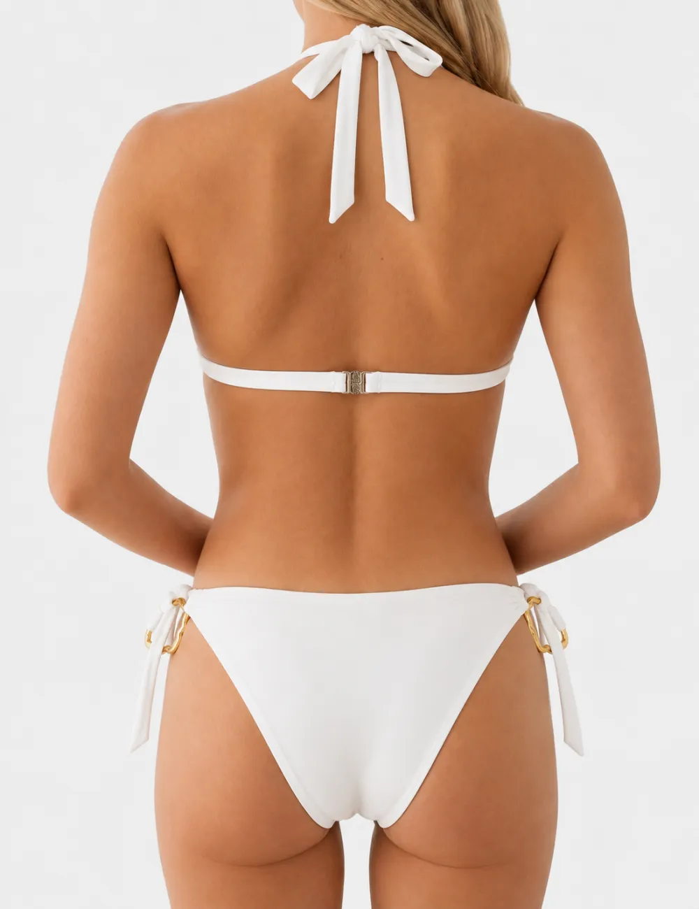 Halter Ring Halter Bandeau Two Piece Bikini Set