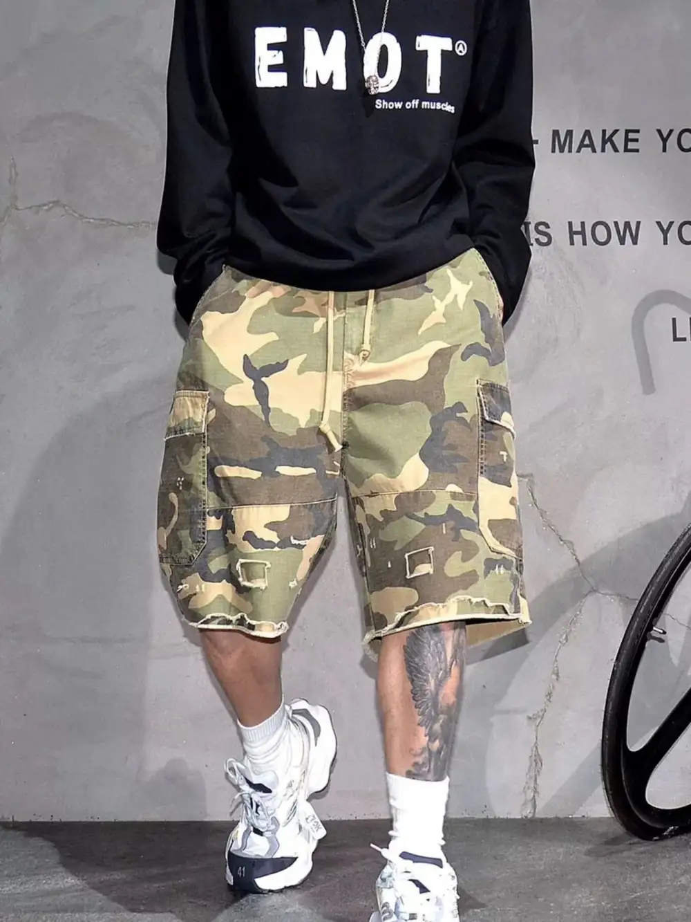 Drawstring Utility Pocket Casual Shorts