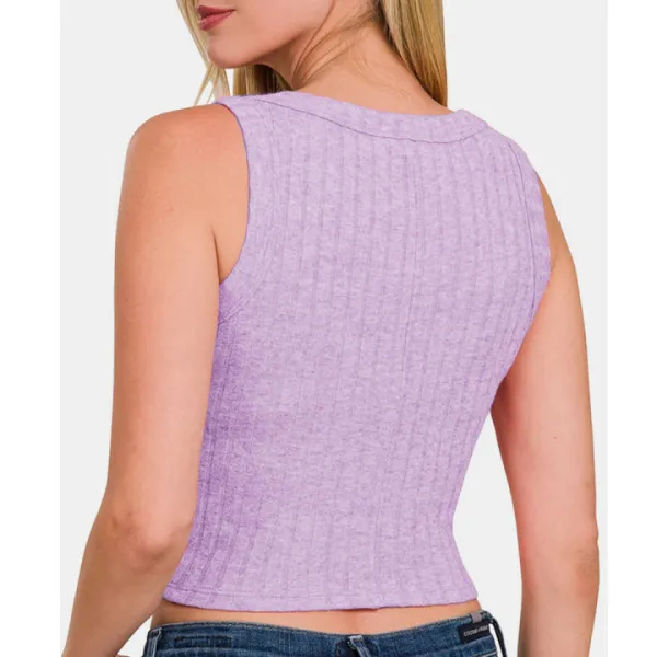 Ribbed Cropped Tank