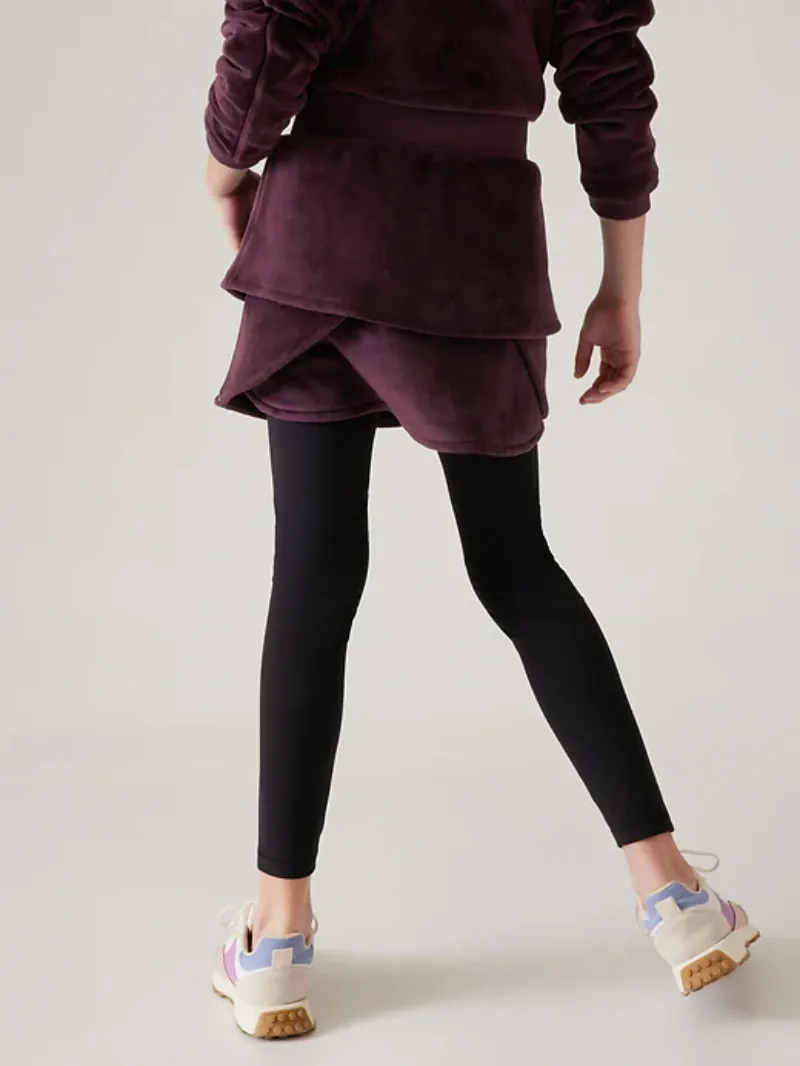 Burgundy Layered Skirt For Edgy Casual Style