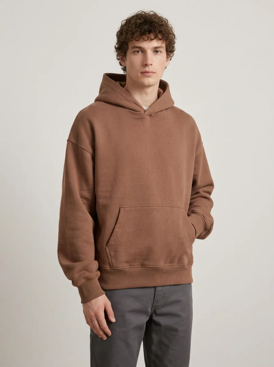 Unisex Printed Relaxed Layer Pullover Hoodie