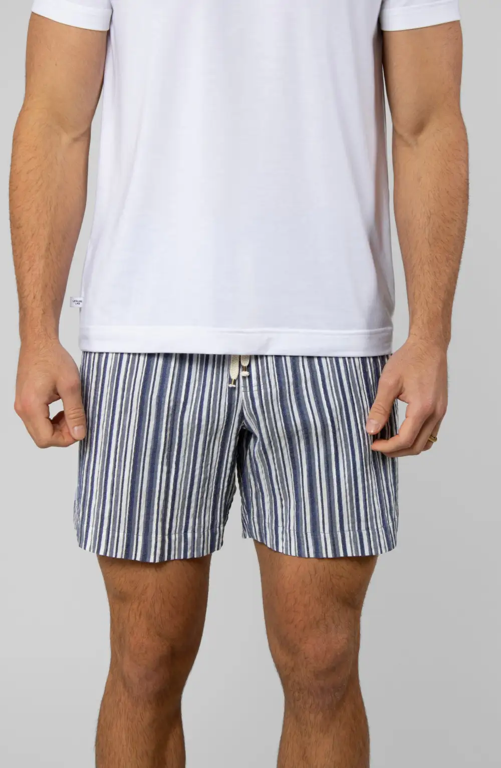 Men's Striped Modal Blend Drawcord Shorts