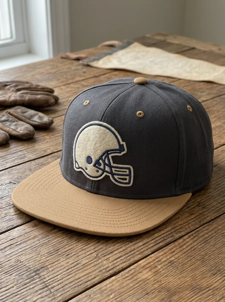 Unisex Football Fan Vintage Helmet Embroidered Snapback Cap