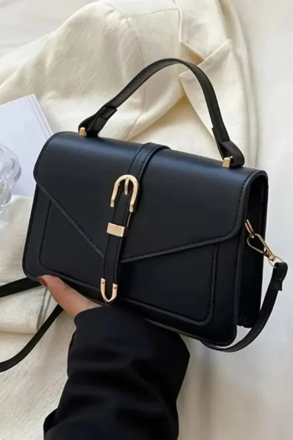 Structured Crossbody Shoulder Bag Top Handle