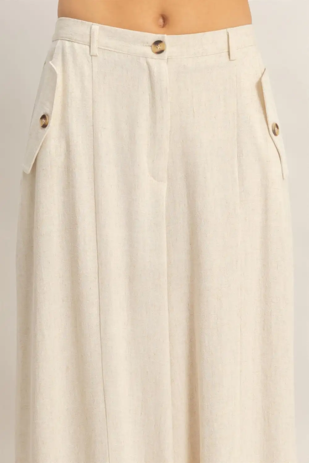 Wide Leg Flap Pocket Pants