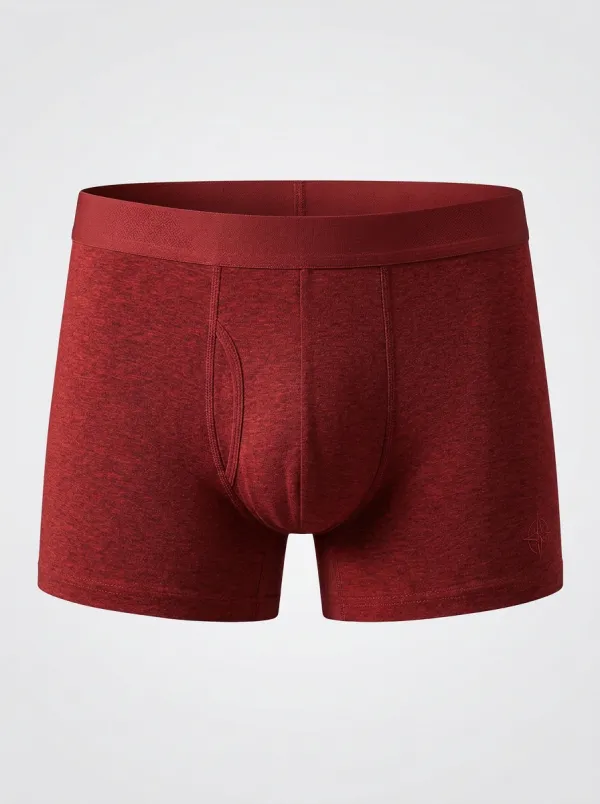 Men's Minimalist Compass Logo Grey Printed Boxer Briefs