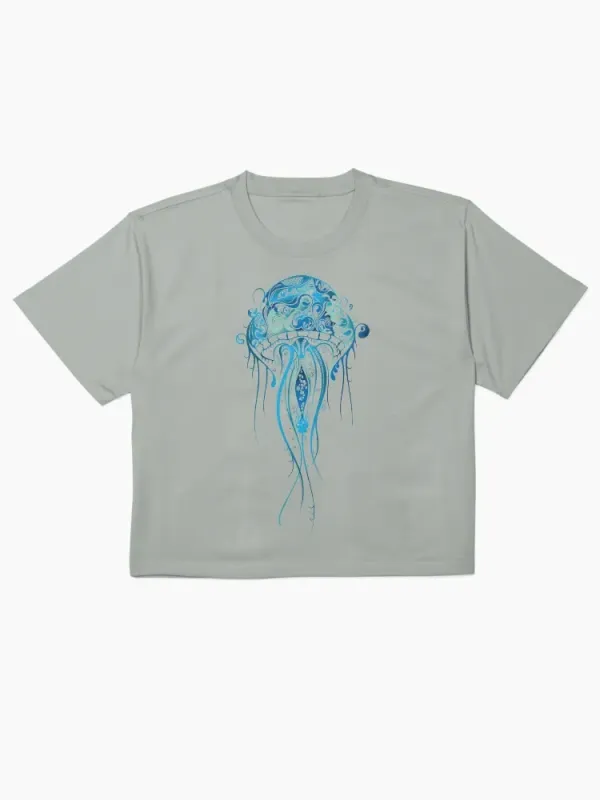 Jellyfish Printed Pure Cotton Women'S Top
