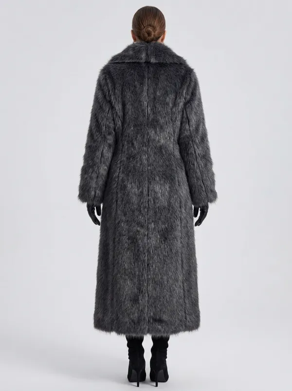 Easy-Layer Longline Faux Fur Coat
