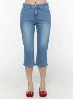 Capri Denim Shorts