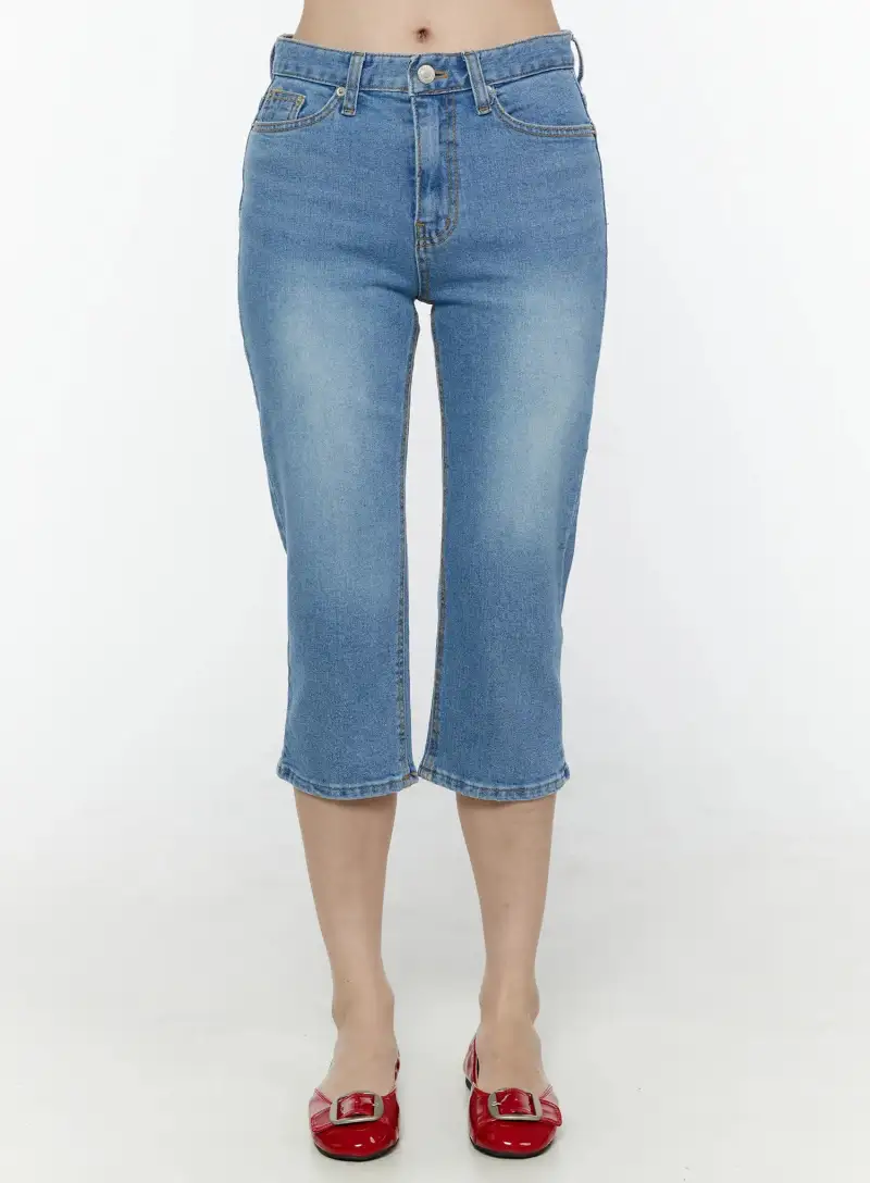 Capri Denim Shorts