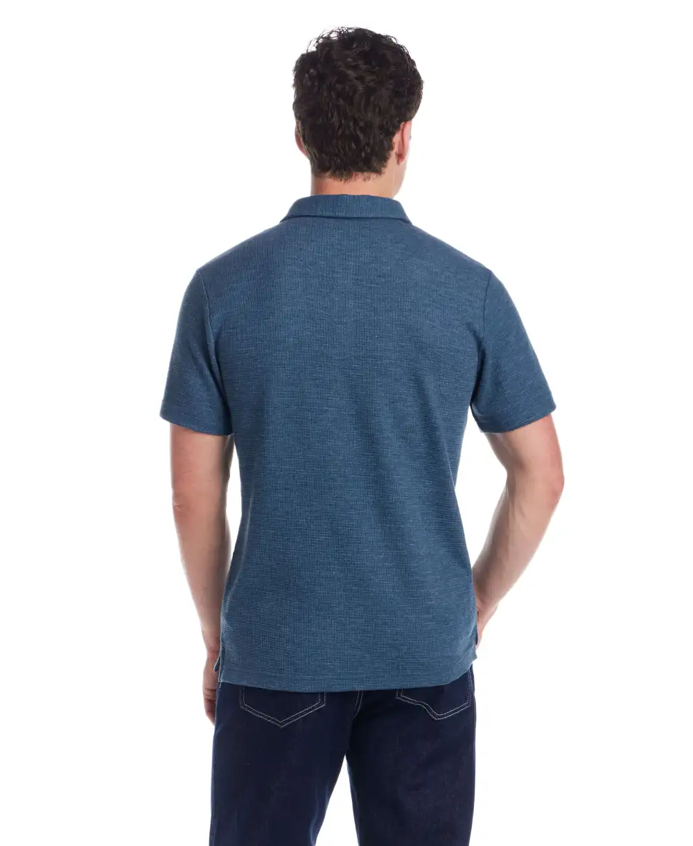 Men's Waffle Polo Shirt