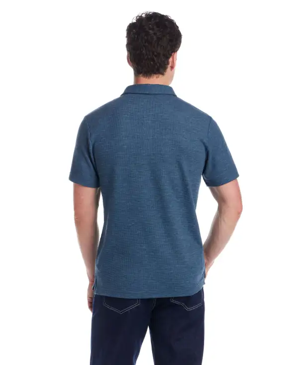 Men's Waffle Polo Shirt