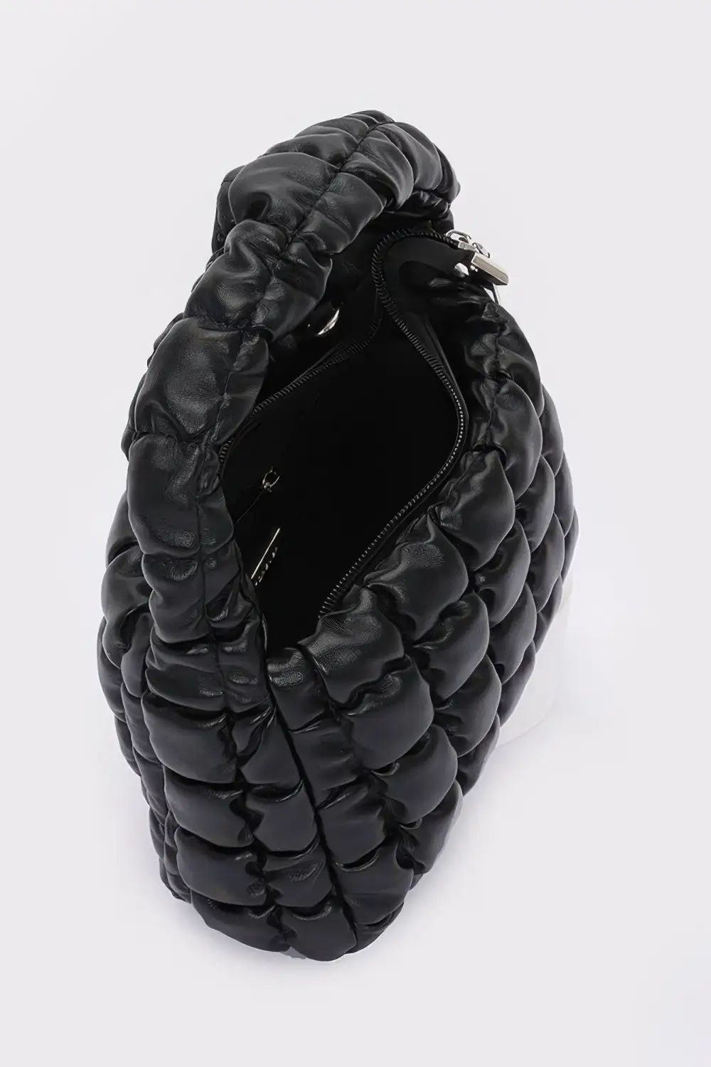 Quilted Faux Leather Padded Handle Bag