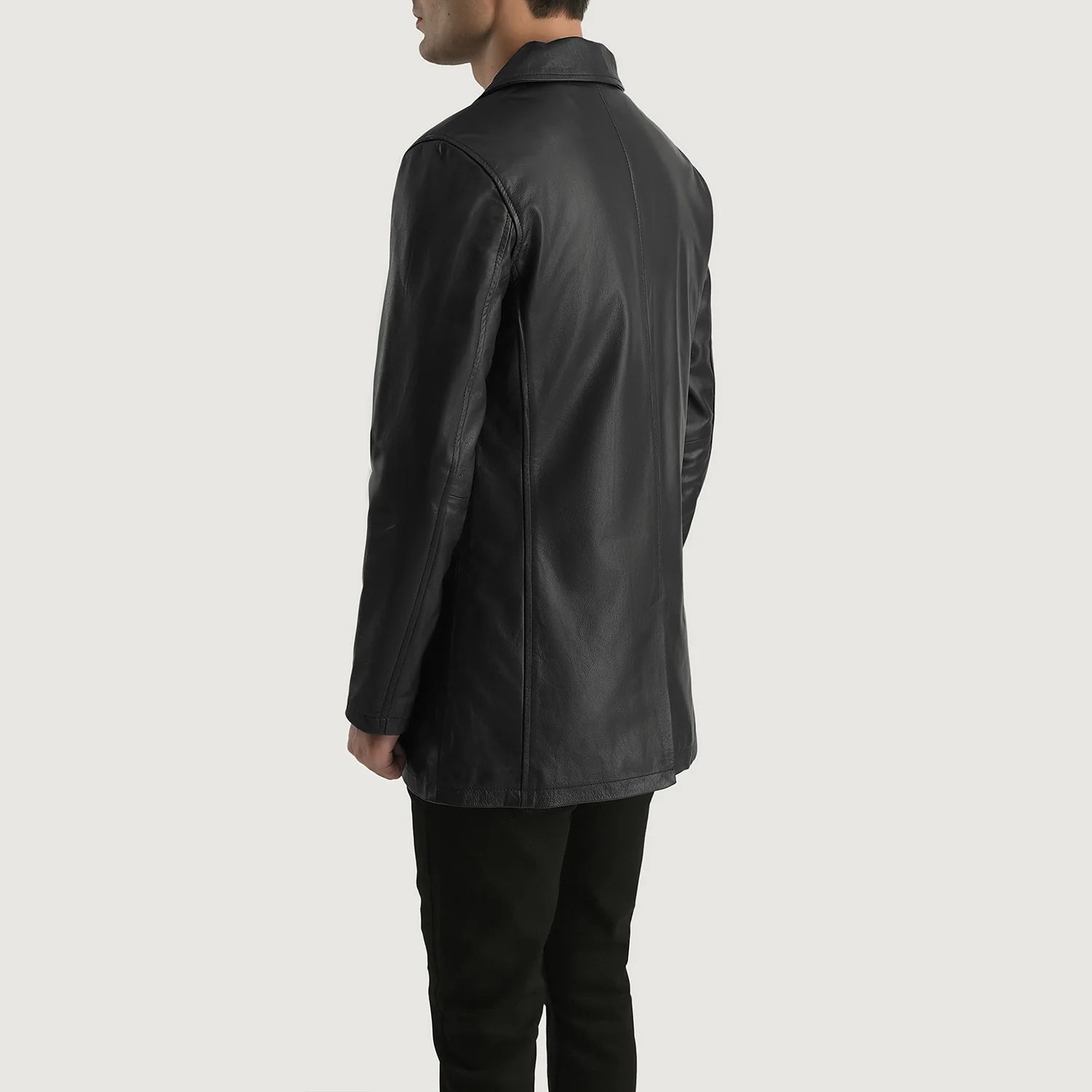 Men's Rugged Leather Coat