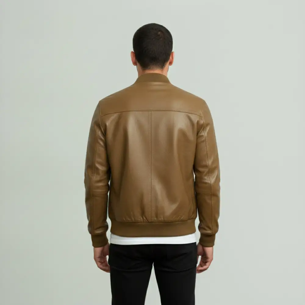 Leather Bomber Jacket