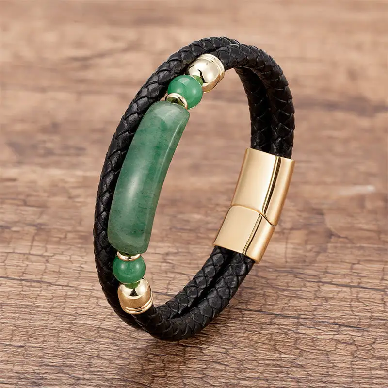 Aventurine Tiger Eye Agate Onyx Hematite Stone Bracelet