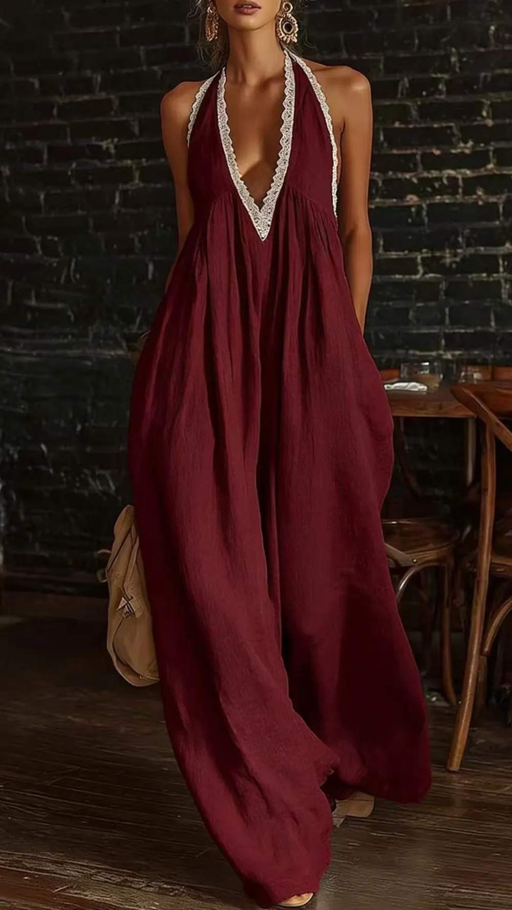 Textured Fabric Jumpsuit