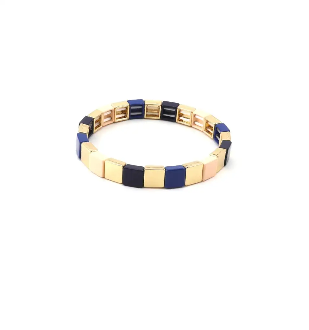Square Enamel Tile Bracelet