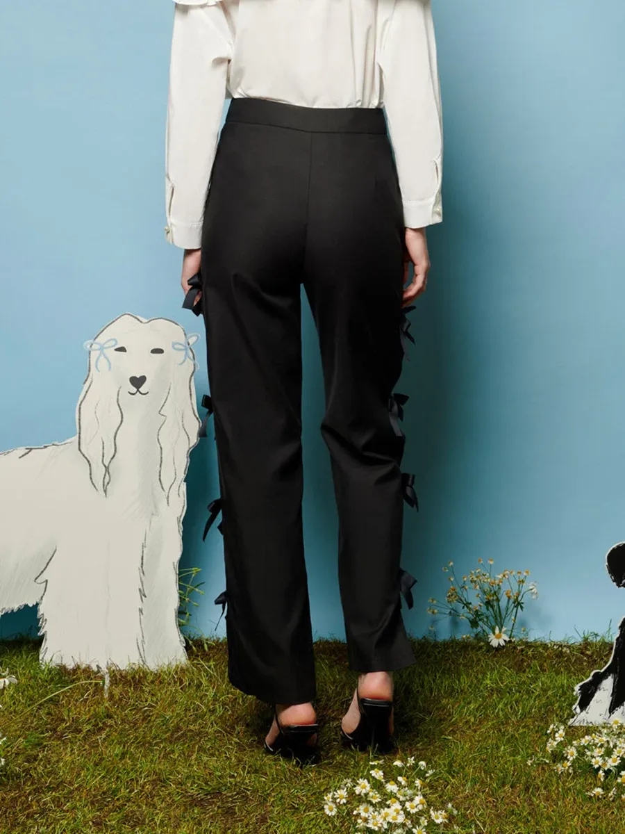 Casual Style Bow Trousers