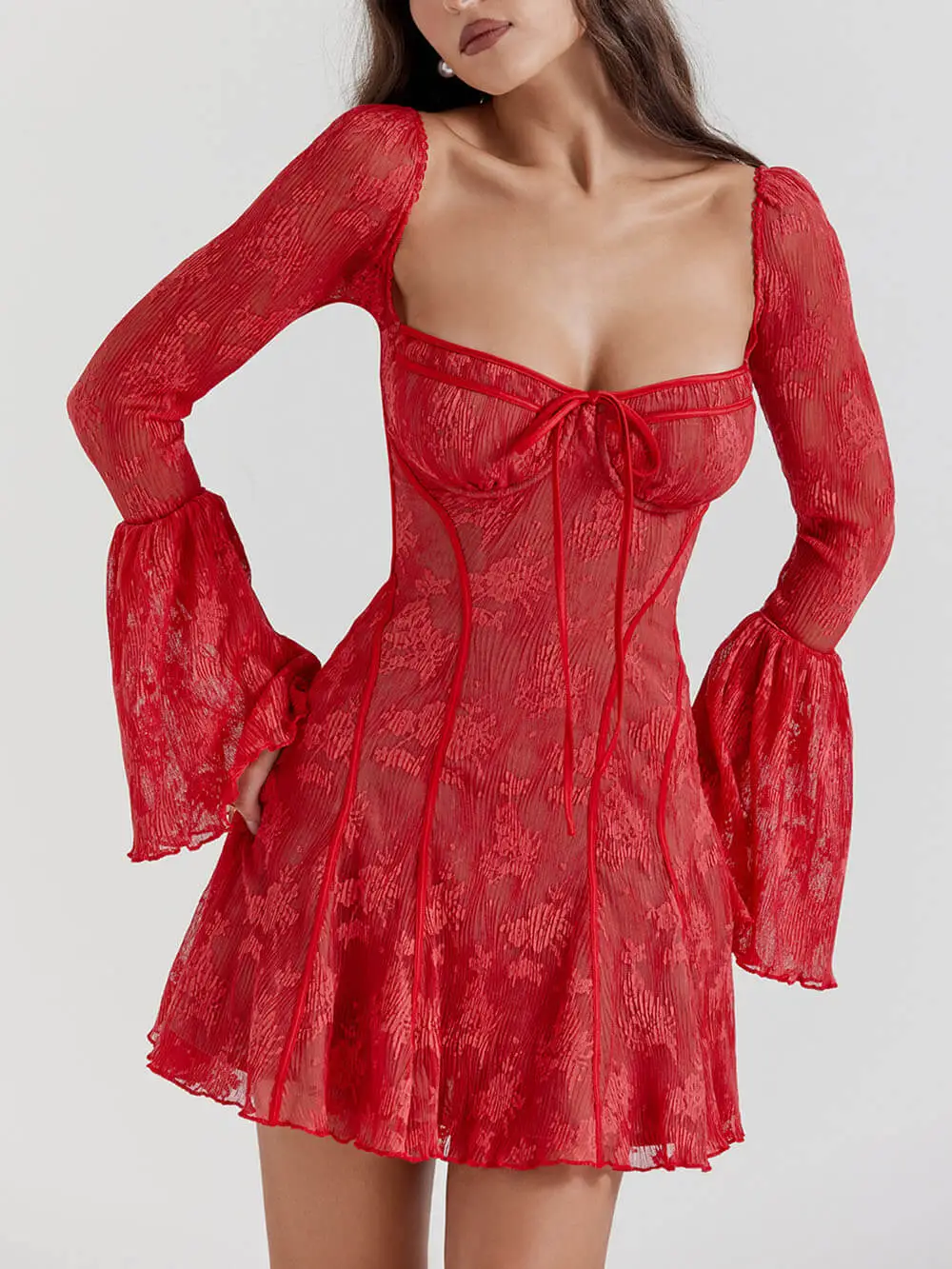 Lace Corset Mini Dress