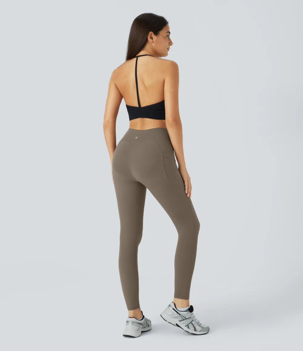 SoCinched High Waisted Butt Lifting Tummy Control Side Pocket Shaping Yoga UltraSculpt Leggings