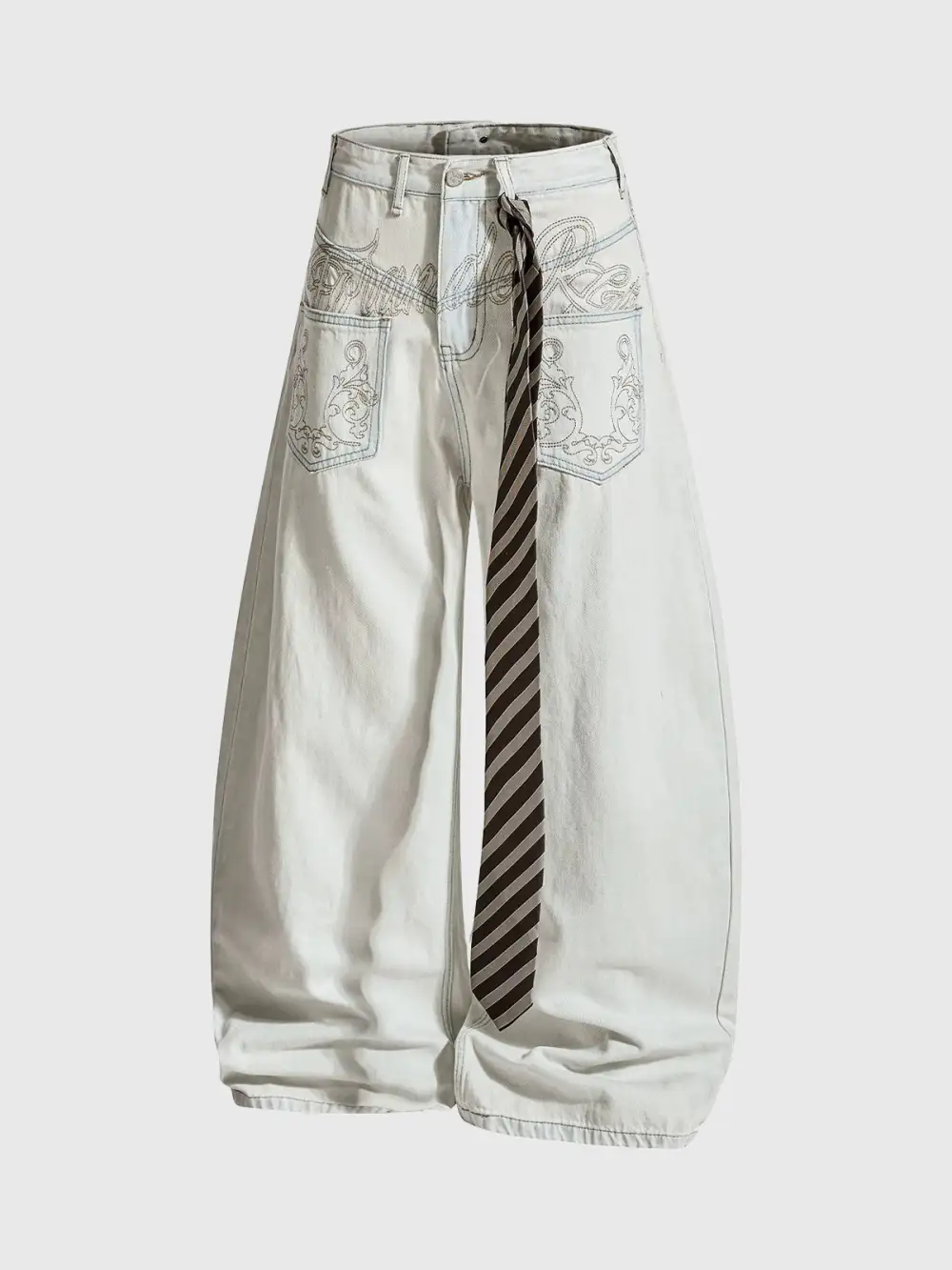 Casual Curved-Cut Pants