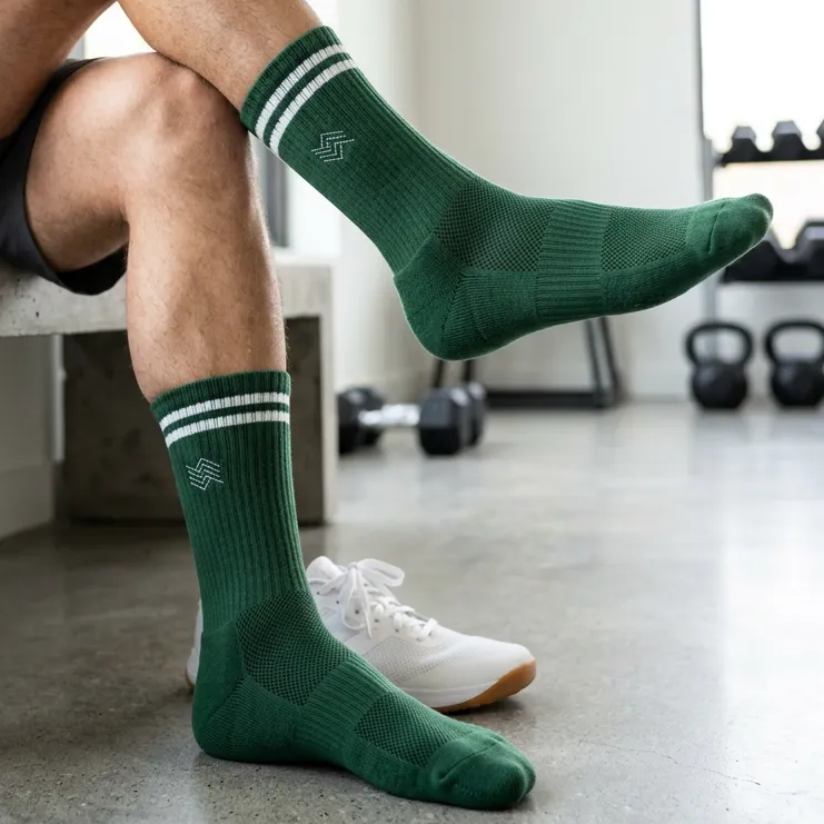 Men's Striped Emblem Training Socks