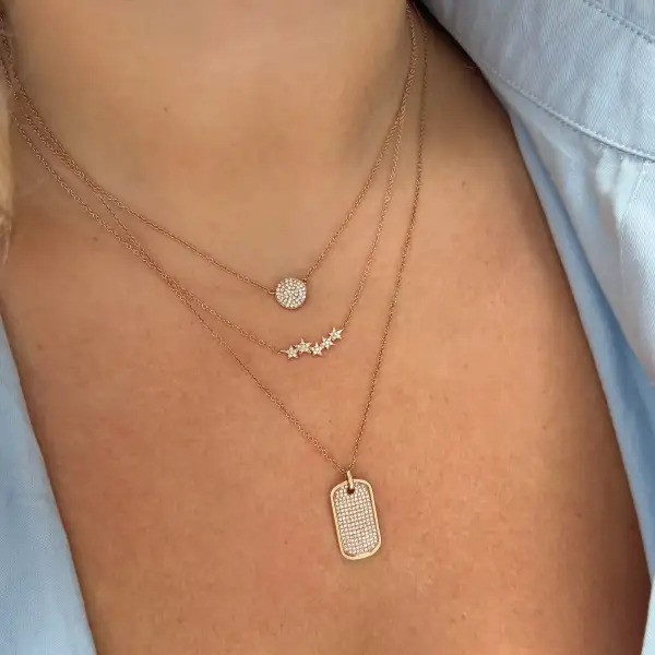 Contemporary Modern Classic Diamond Necklace