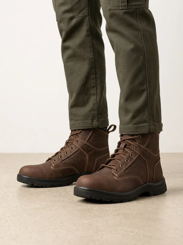 Men's Classic Topographic Map Work Boots