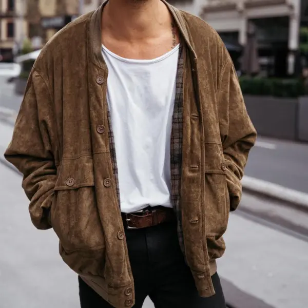 Textured Work Buttoned Jacket