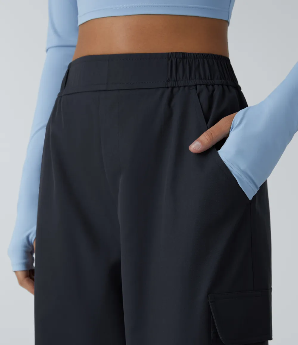 Water Repellent Wear-Resistant High Waisted Multiple Pockets Camping Cargo Pants