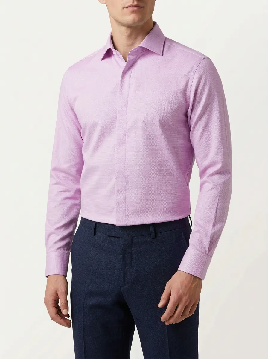 Men's Refined Textured Dress Shirt