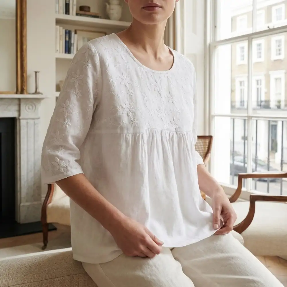  Lace Detail Peplum Shirt