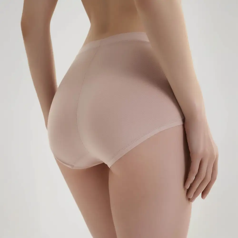 Women's Full Coverage Seamless Laser Cut Cotton Second Skin Soft Fabric Brief Panty