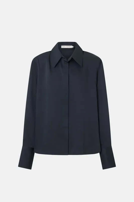 French Navy Soft Collar Shirt
