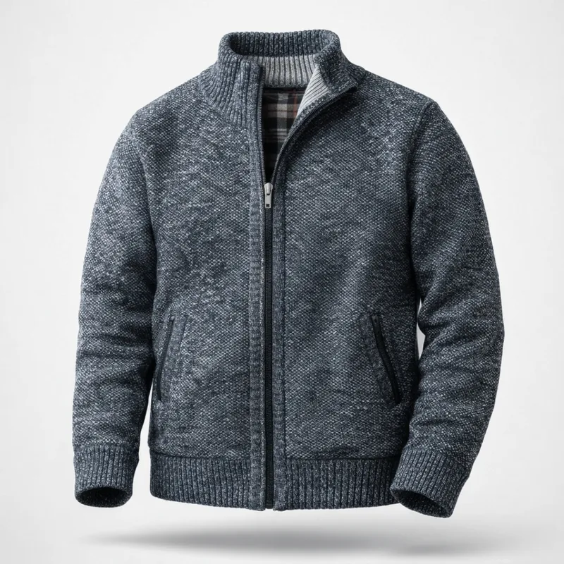 Refined Zip Knit Cardigan