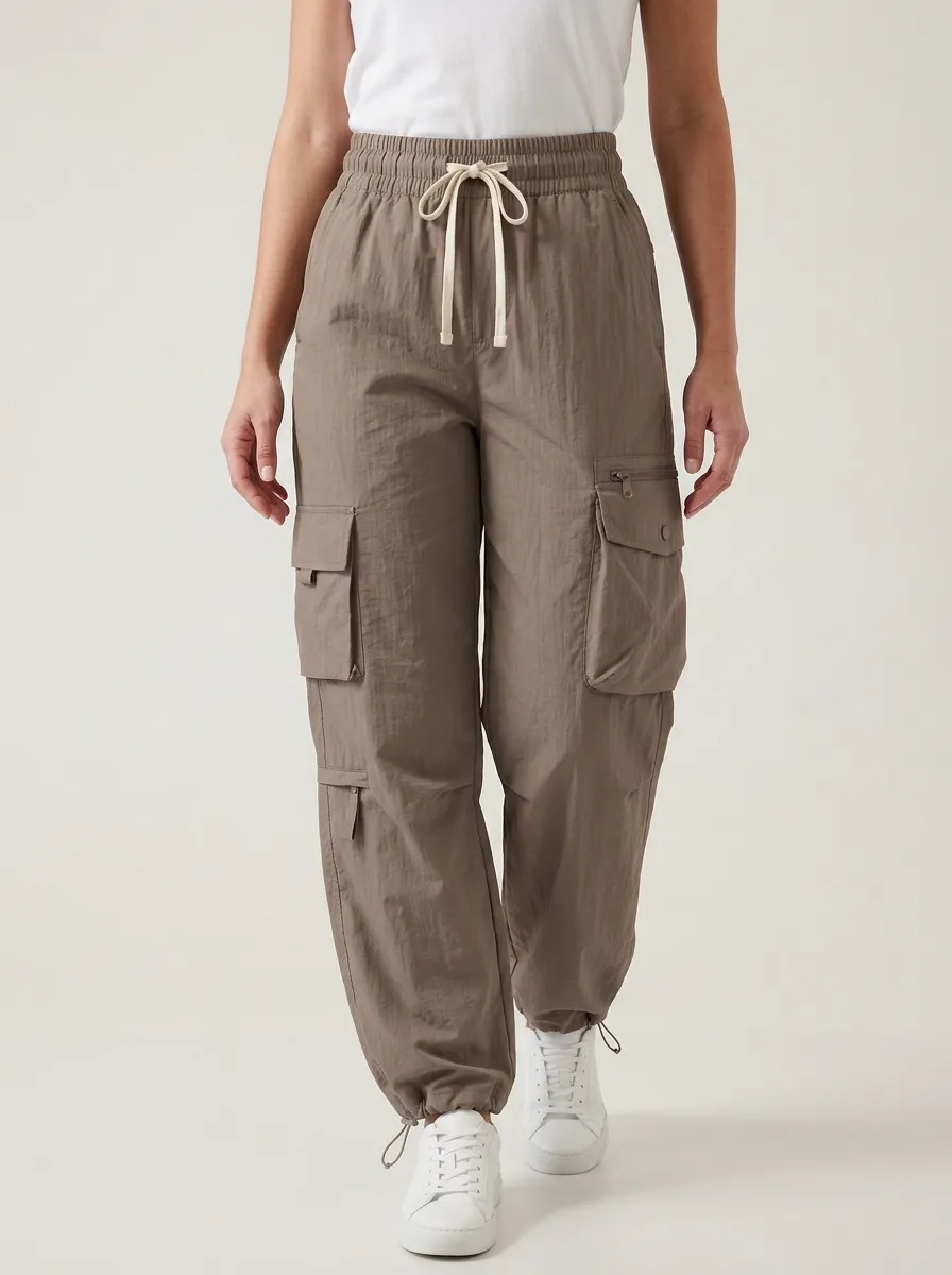 Relaxed Drawstring Breathable Cargo Pants