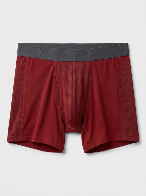 Men's Blue Mesh-Panel Boxer Briefs