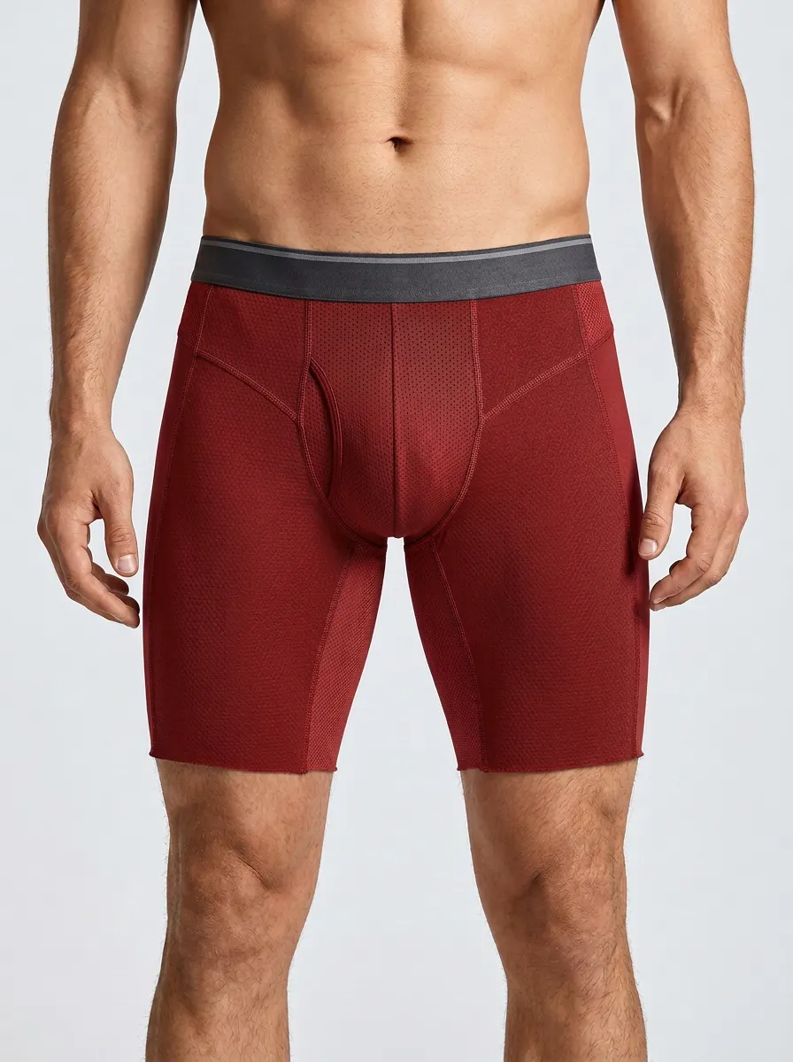 Men's Charcoal Grey Perforated Boxer Briefs