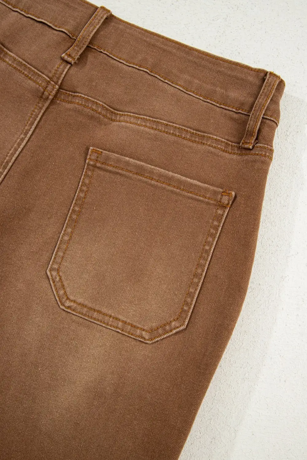 Relaxed High Waist Wide Leg Cropped Pocketed Casual Jeans