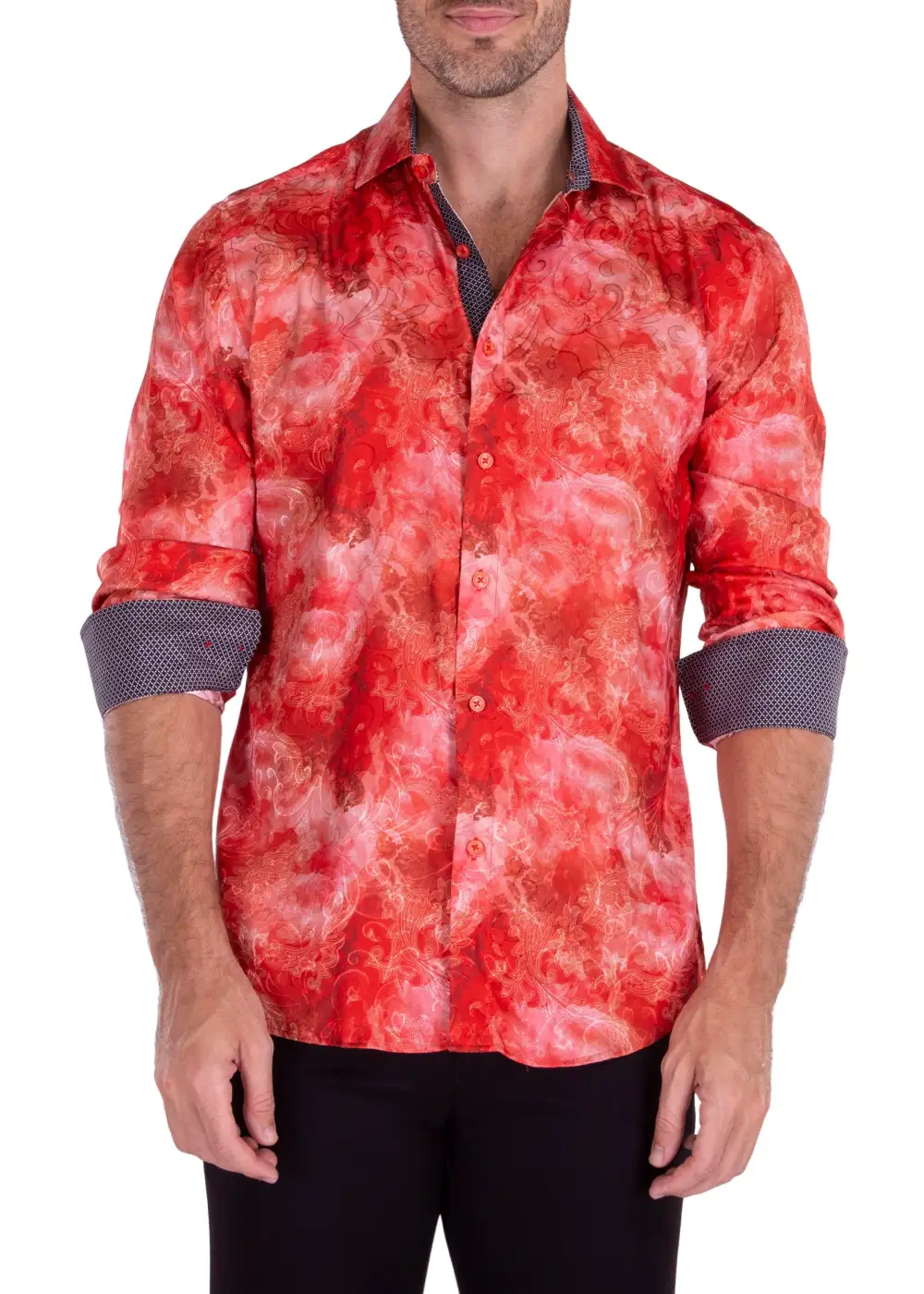 Tropical Button Up Dress Shirt
