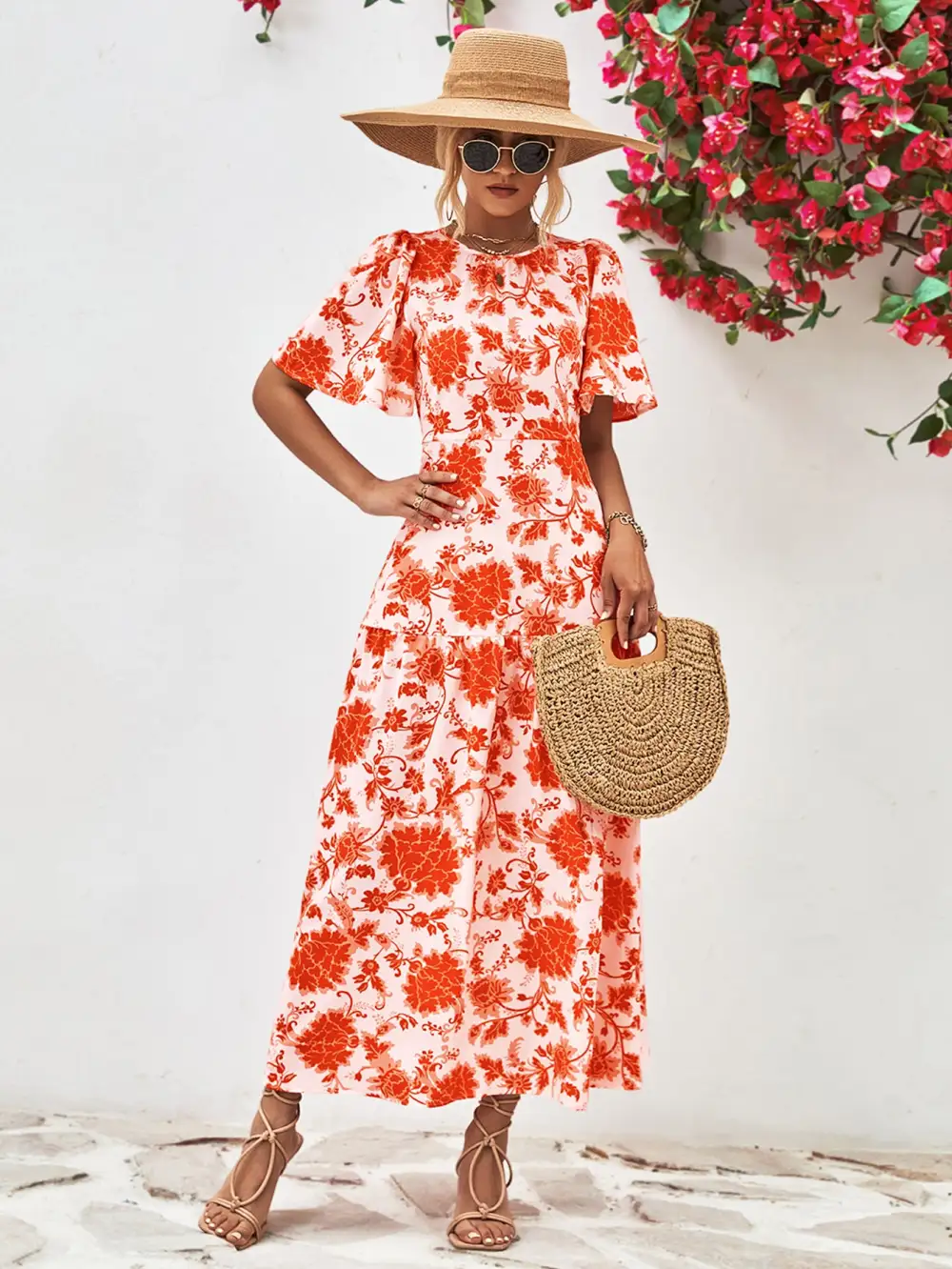 Tie Waist Tie Detail Dress